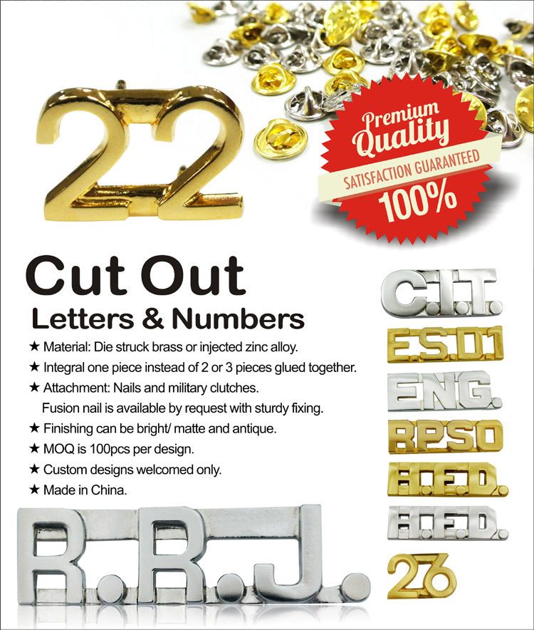 Cut Out Letters Badges Letter Pin Keychain & Enamel Pins