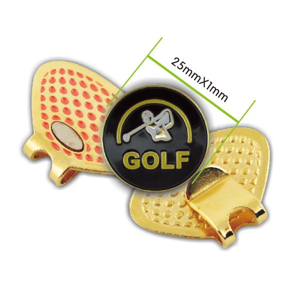 Sector Shaped Golf Hat ClipSector Shaped Golf Hat Clip พวงกุญแจ เข็ม