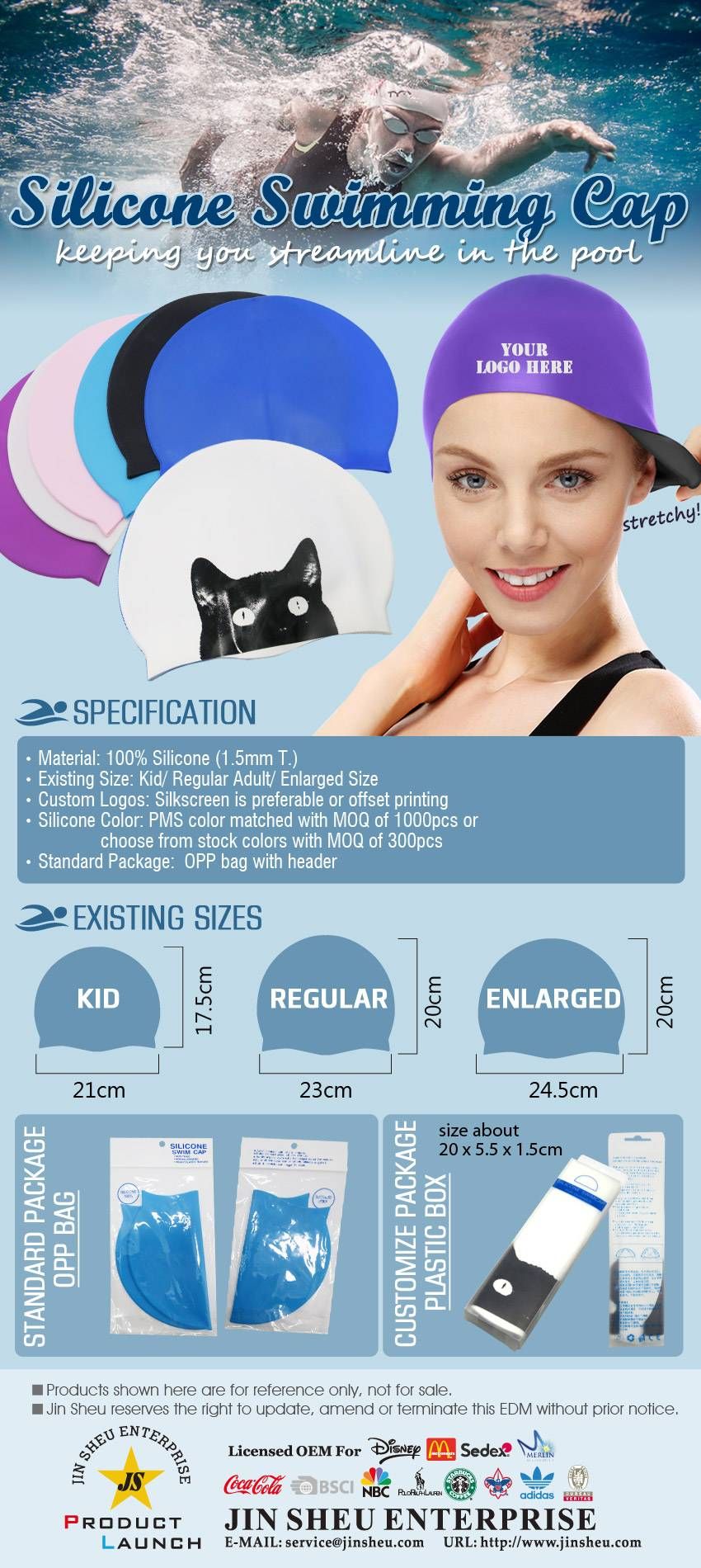 Custom Printed Swim Capscustom printed swimming hats พวงกุญแจ เข็ม