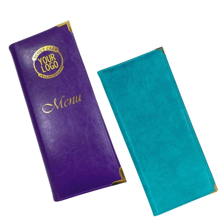 Leather Menu Folder Wholesale Leather bound menu covers with custom