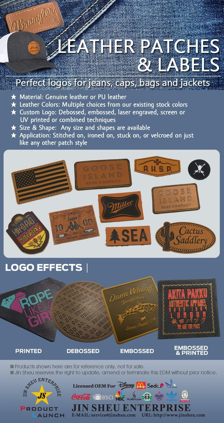 Real Leather Labels for Jeans Real Leather Labels for Jeans