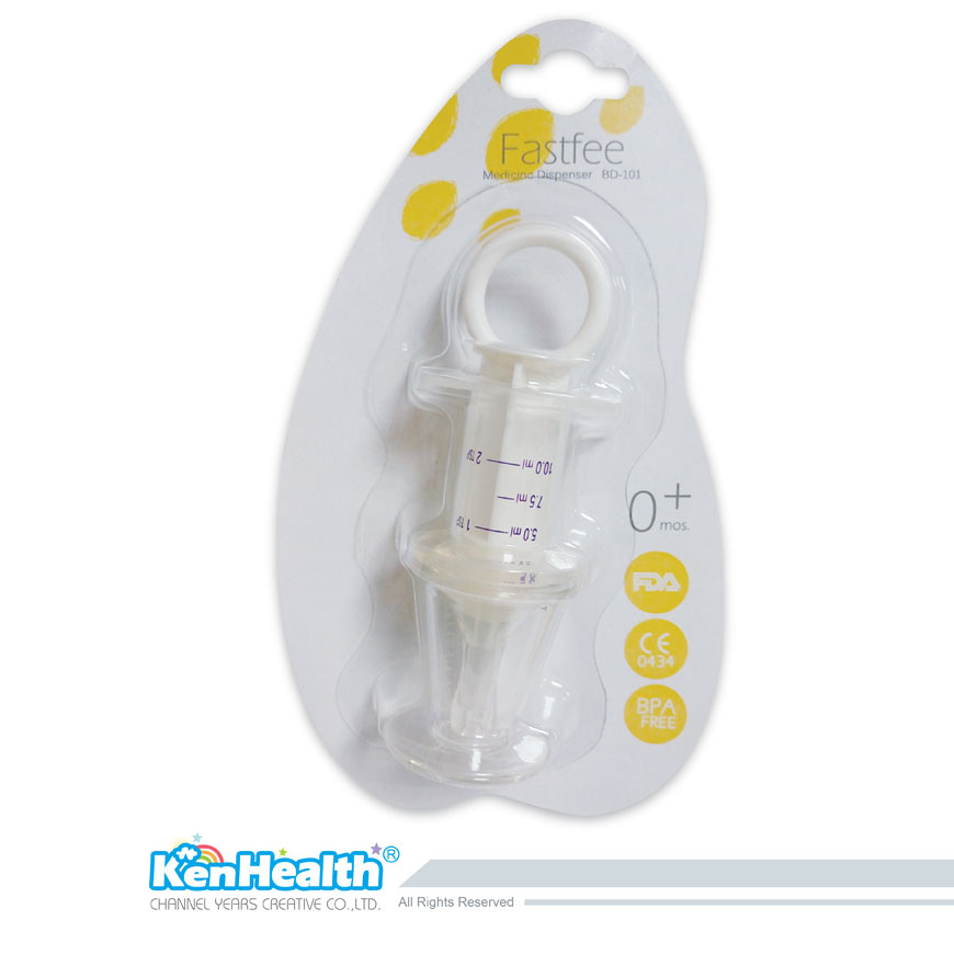 Ainstsk 12 cm 5 ML dispensador de medicamentos para bebé dispensador de medicamentos líquidos de Grado alimenticio de Silicona Dispensador de medicamentos de Tipo Gota 