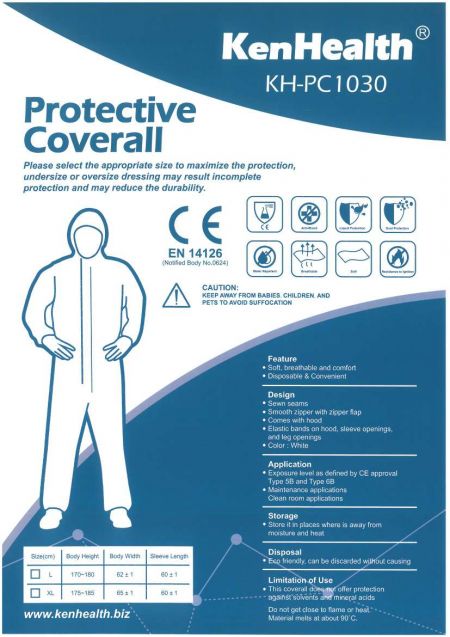 Overol de protección médica - Uso diario personal para productos de prevención de epidemias.