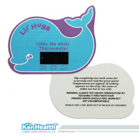 Bath Thermometer Card Whale