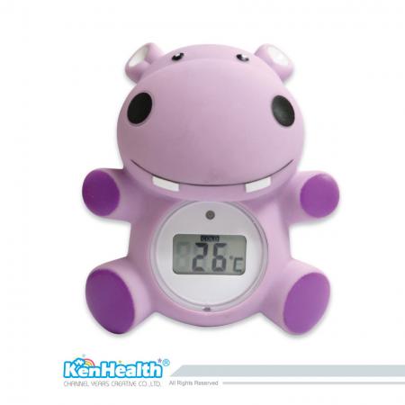 Bebek Hippo Banyo Termometresi - Doğru banyo sıcaklığını hazırlamak için mükemmel termometre aracı, bebekler için güvenli ve banyo eğlencesi getirir.
