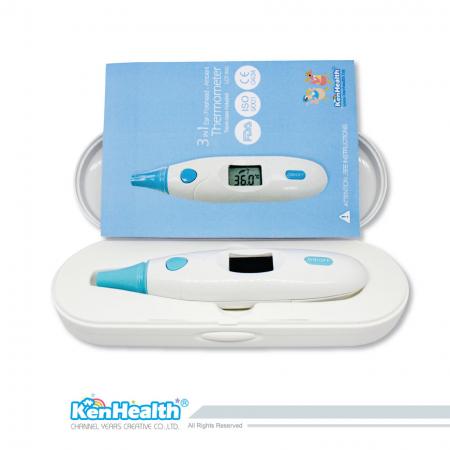 Electronic Thermometer Ear & Forehead & Amibient - Equipped with advanced infrared technology, accurate and rapid measurement of ear or body temperature.