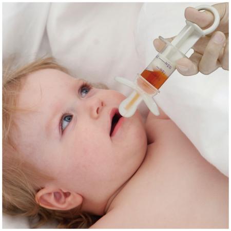 ベビーメディスンフィーダー - アンチチョーク設計のおしゃぶりタイプの薬ディスペンサーは、赤ちゃんに薬を与えるのに役立ちます。
