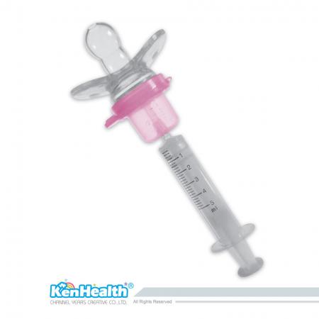 Pacifier Feeder With Syringe - The medicine dispenser fits the baby's oral structure with pacifier design, allowing the user to feed the baby with medicine easily.