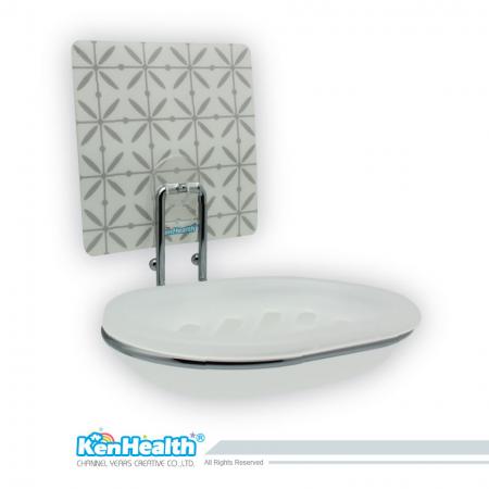 Seamless Hook for Soap White Plastic Case with Metal - Draining soap case, soap is no longer wet.