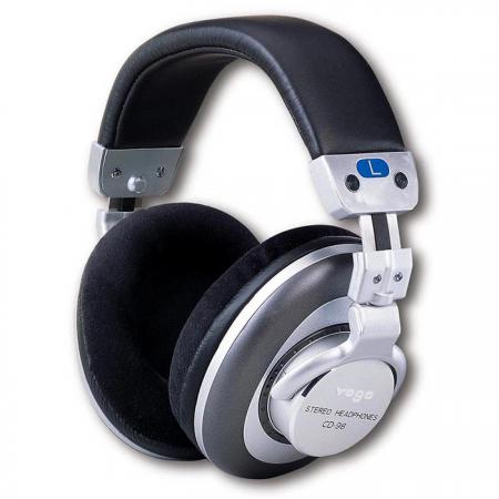Audífonos para DJ plegables premium sobre la oreja - Auriculares DJ plegables con alumbre. tapas de los extremos.