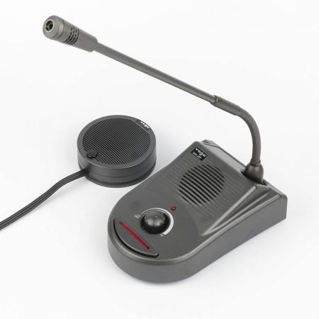 Micrófono de intercomunicación para taquilla, mostrador de banco o mostrador de recepción - Conjunto de micrófono de intercomunicación GM-20P.