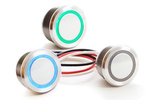 Interruptores de toque de metal selados em painel