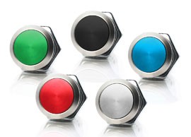 Interrupteurs à bouton métalliques scellés pour panneau Ø19 mm