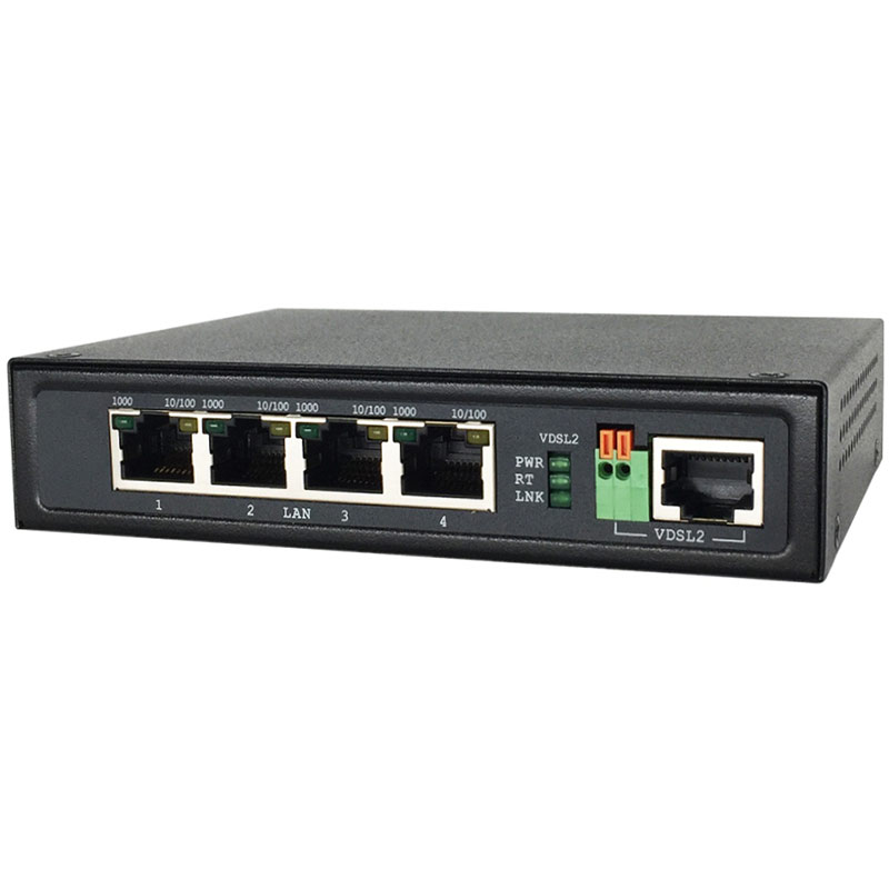 Lite Industrial 4 Port Gigabit Vdsl2 Ethernet Extender 110mi Series Proscend Communications Inc