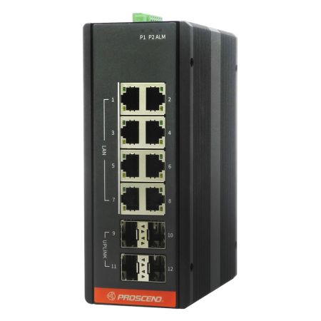 Industrial 12-Port GbE Managed Switch