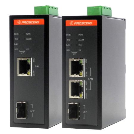 Industrial Fiber-to-Ethernet 802.3bt PoE Media Converter - Industrial Fiber-to-Ethernet 802.3bt PoE Converter