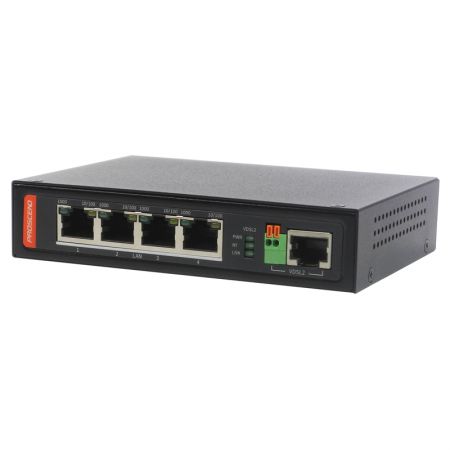 Industrieller VDSL2-Extender - 4 LAN - Industrieller VDSL2-Ethernet-Extender 4-Port-Gigabit