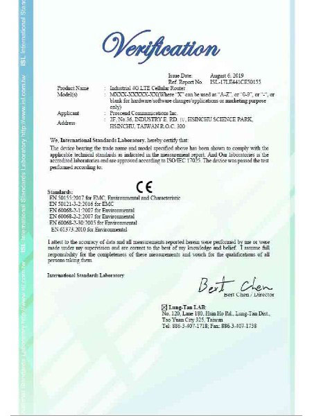 Pang-industriya na VPN IoT Cellular Router M30x EN50155 Certificate