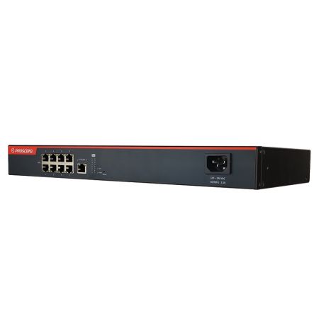 19” rack mounted 8-port PoE Switch / Extender