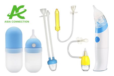 Nasal Aspirator removes congestion by suction.