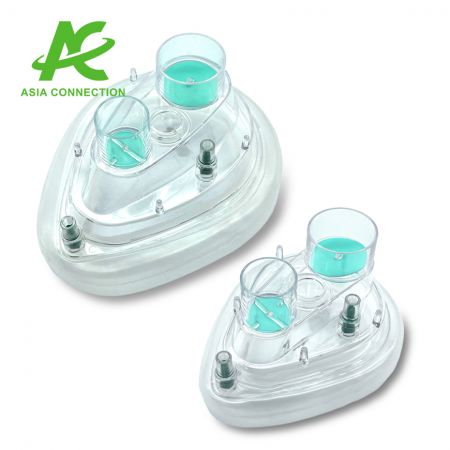 Twin Port CPAP Mask with Two Valves and Safety Valve Closed - Twin Port CPAP Mask with Two Valves and Safety Valve Closed for Adult and Child