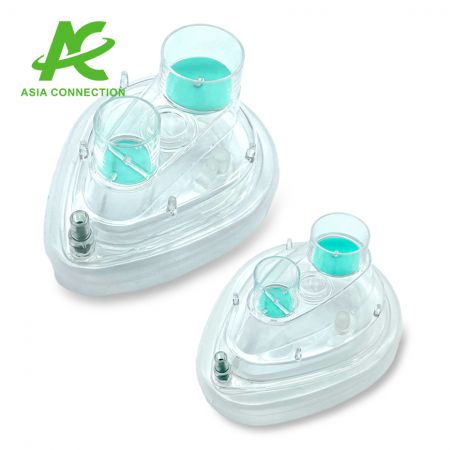 Twin Port CPAP Mask with One Valve and Safety Valve Closed - Twin Port CPAP Mask with One Valve and Safety Valve Closed for Adult and Child