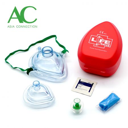 หน้ากาก CPR Pocket สำหรับผู้ใหญ่และทารกในเคสแข็ง - หน้ากาก CPR Pocket สำหรับผู้ใหญ่และทารกในเคสแข็ง