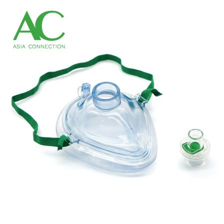 หน้ากาก CPR Pocket สำหรับผู้ใหญ่และวาล์วทางเดียว