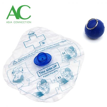 CPR Face Shield พร้อมเคสทรงบอล - CPR Face Shield