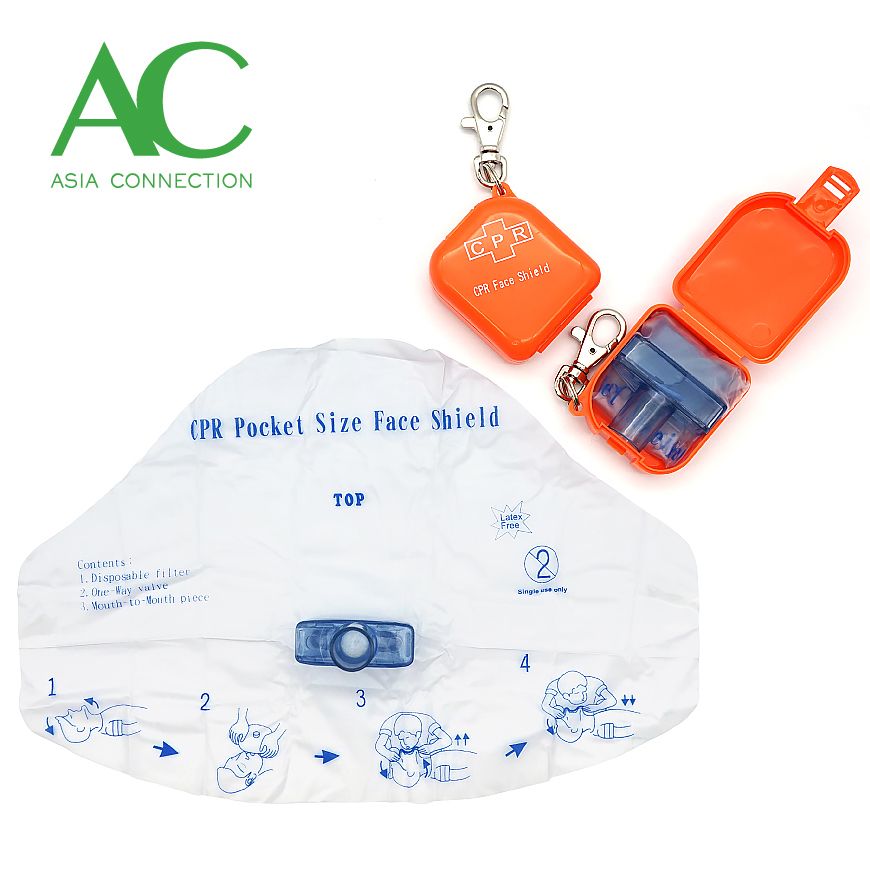 Protector facial CPR con estuche cuadrado para llavero Productos