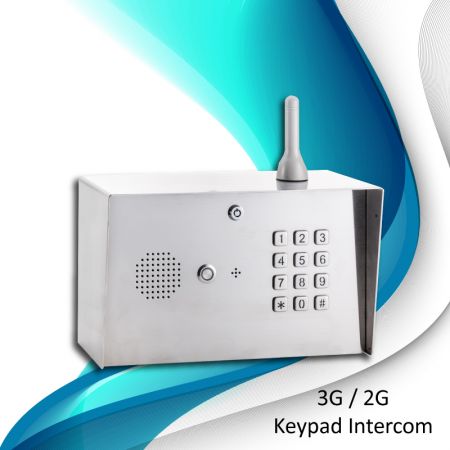 Interphone à col de cygne GSM numérique 3G - Panneau de clavier de téléphone de porte