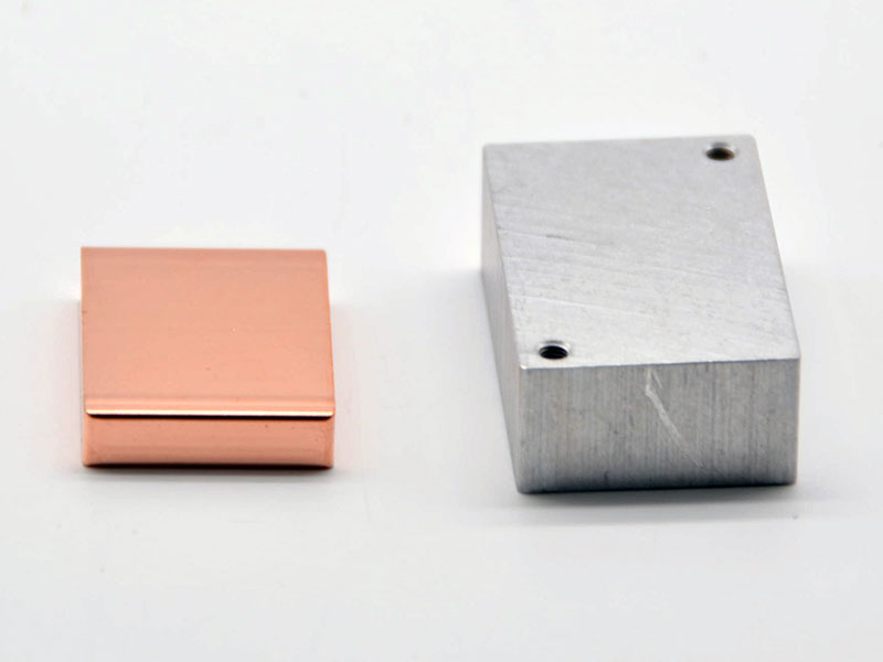 Thermal conductive aluminum and copper blocks