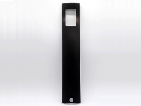 Black anodized aluminum front panel - Customized Black Front Panel