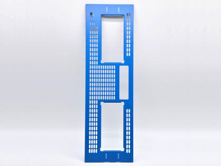 Placa frontal de aluminio con recubrimiento de polvo azul - Panel frontal personalizado