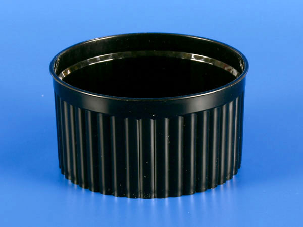 125g Plastic-PP Corrugated Cup - Black
