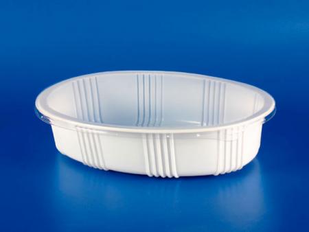 Plastique pour aliments surgelés au micro-ondes - Boîte d'étanchéité ovale en PP - Plastique pour micro-ondes / aliments surgelés - Boîte d'étanchéité ovale en PP
