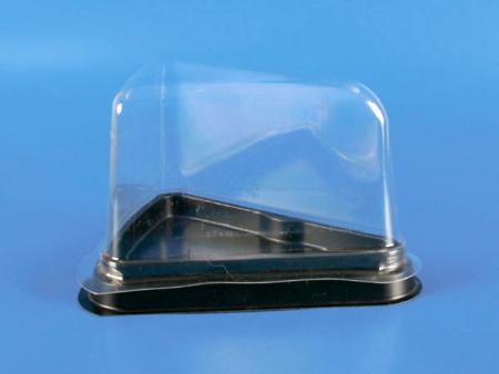 プラスチックスライスケーキボックス-ハイカバー - プラスチックスライスケーキボックス-ハイカバー（PS + PET）