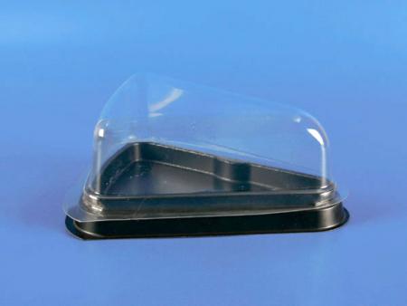 プラスチックスライスケーキボックス-ローカバー - プラスチックスライスケーキボックス-ローカバー（PS + PET）