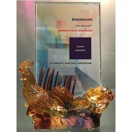 Received an Excellent Vendor Award(Team Power) from Sagemcom.