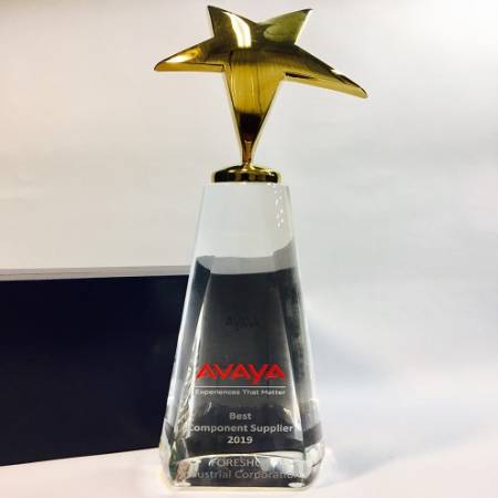 Received an Excellent Vendor Award(Best Component Supplier) from AVAYA.