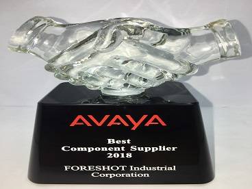 FORESHOT recebeu um prêmio de excelente fornecedor da AVAYA em 2019