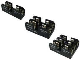 FB-M03XSQ Series For 10x38mm Fuse 600V 30 Amp Midget Fuse Block - FB-M031SQ & FM-M032SQ & FB-M033SQ Panel Mounted 30A Midget Fuse Blocks