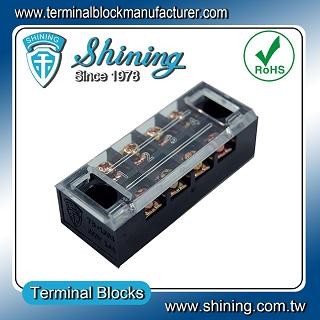 TB-2504L Panel Mounted Fixed Barrier 25A 4 Pole Terminal Block