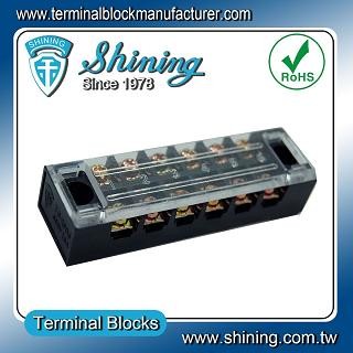 TB-2506L Panel Mounted Fixed Barrier 25A 6 Pole Terminal Block