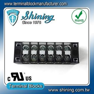 TB-31506CP Fixed Type 300V 15A 6 Position Barrier Terminal Strip