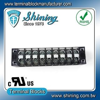 TB-31509CP Fixed Type 300V 15A 9 Position Barrier Terminal Strip