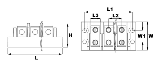 TGP-085-XXB Series Power Splicer Terminal Block