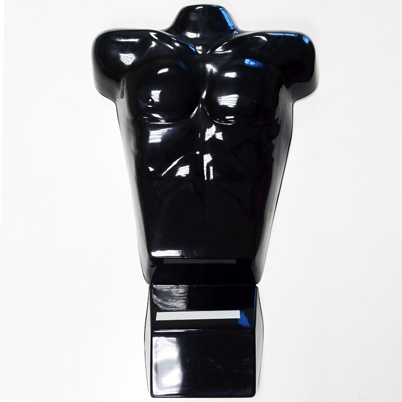 Male Display Mannequin Torso for Counter, Black