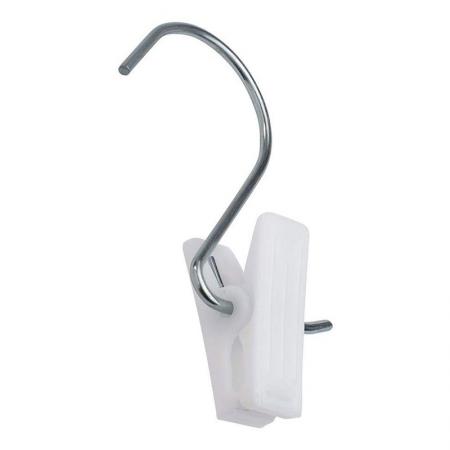 Plastic Clip with Silver Hook - Plastic Clip with Silver Hook