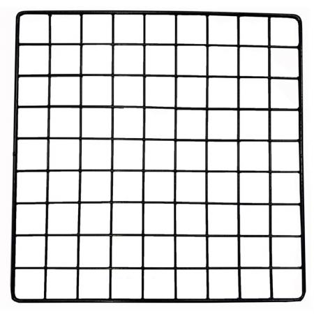 Griglia metallica quadrata da 14" x 14". - Griglia metallica quadrata, nera, 14" x 14"